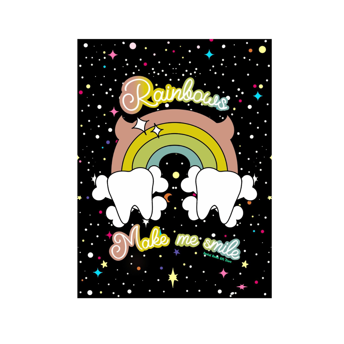 DENTAL RAINBOW SMILE STICKER | Dental Hygienist, Assistant & Dentist Gift, Tumbler & Laptop Sticker, Dental Student Gift, Colorful Dental Pride Decal