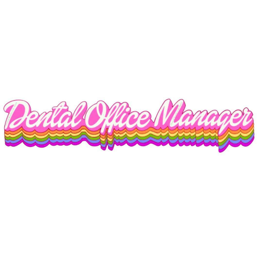 Dental Office Manager Decal, Stylish Dental Sticker for Car Bumper, Laptop, Bottle, Tumbler, Cell Phone, Helmet, Perfect Dental Gift for Assistants & Hygienists