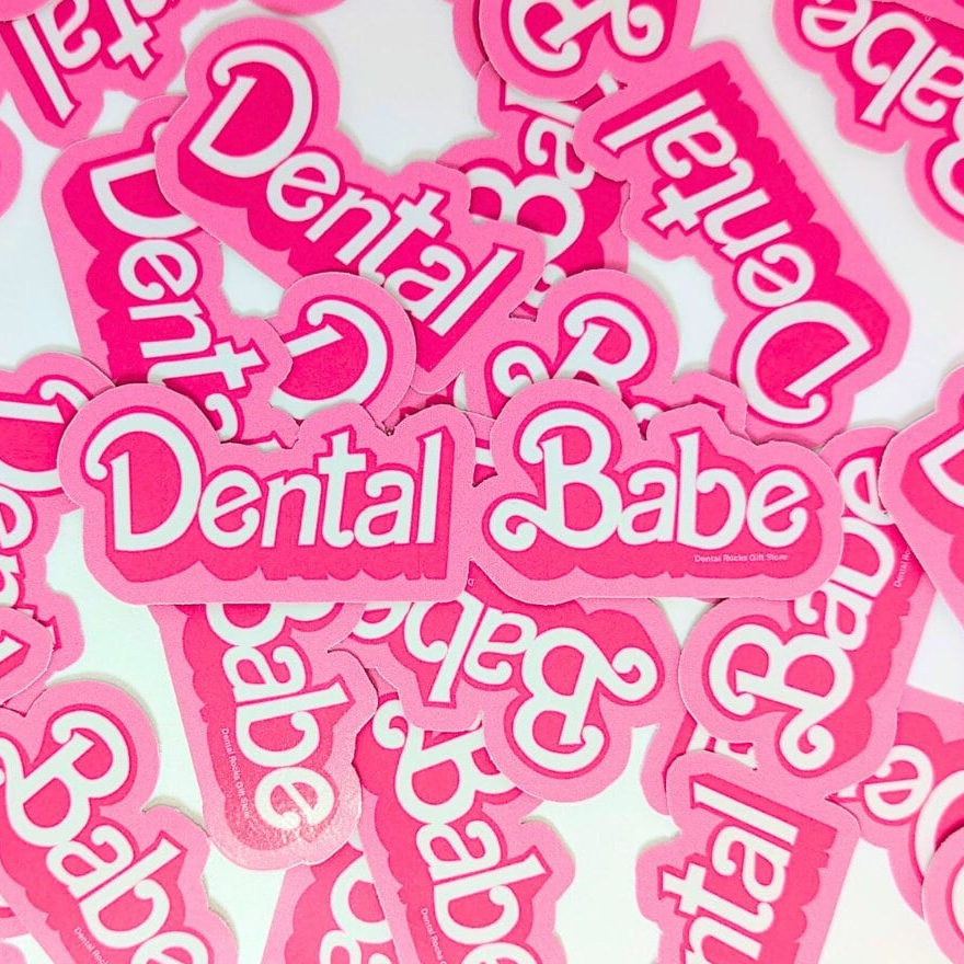 Dental Babe Sticker | Dental Sticker for Car Bumper, Laptop, Bottle, Tumbler, Cell Phone & Helmet - Perfect Dental Hygienist & Assistant Gift