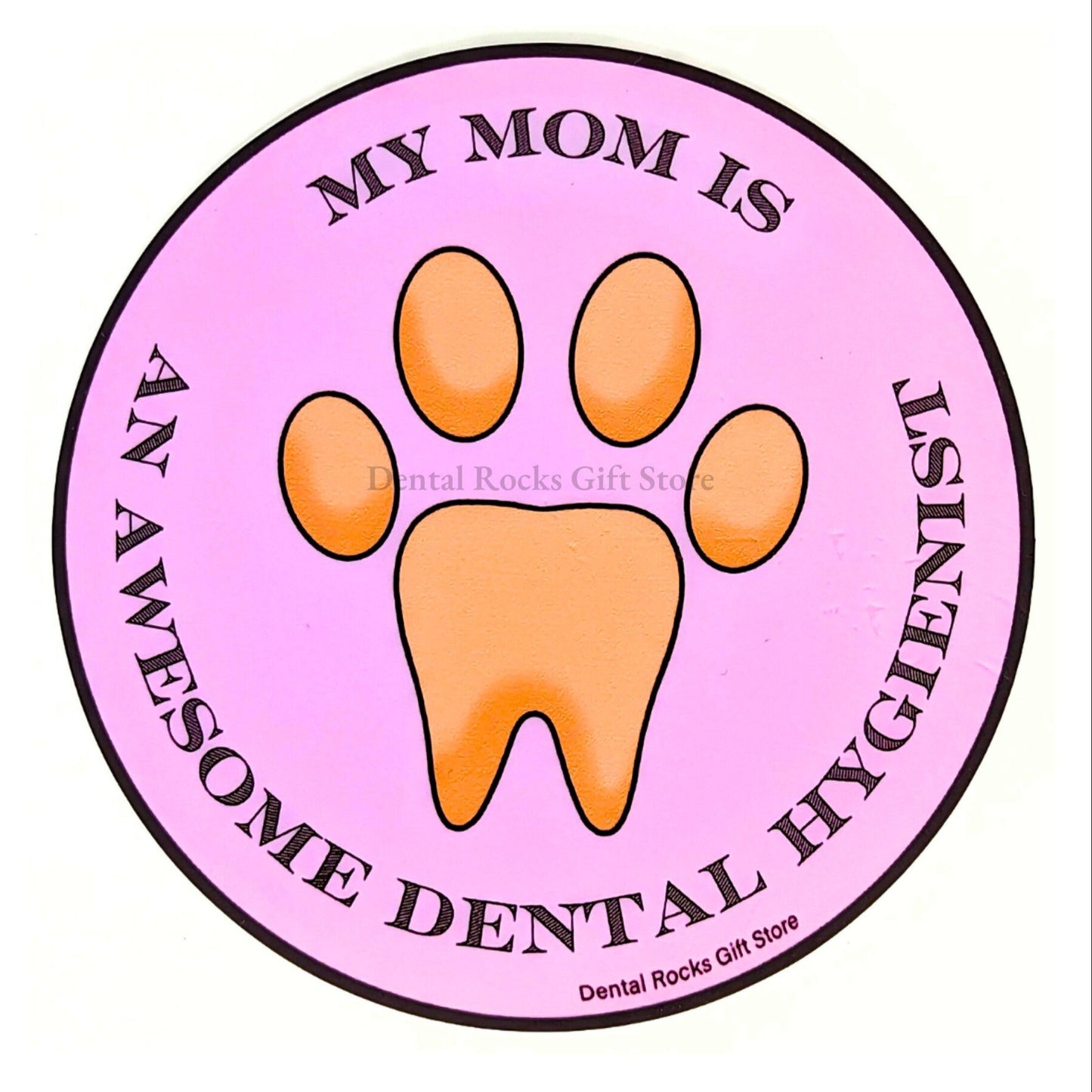 Awesome Mom Dental Hygienist Sticker | Tumbler Decal, Dental Student Gift, Hygienist Pet Sticker, Dental Office Gift Idea