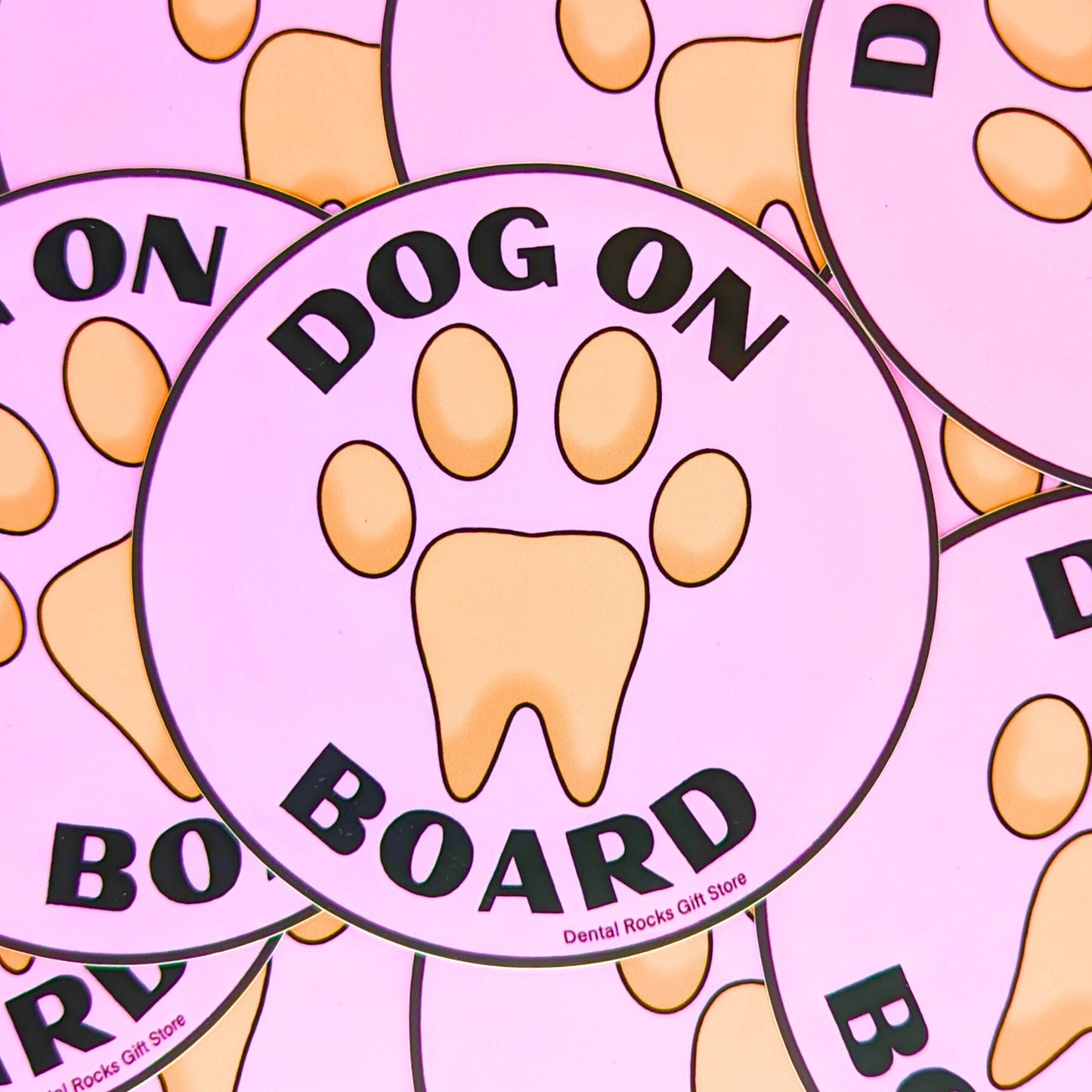 Dental Dog on Board Sticker, Funny Dental Bumper Decal, Dental Hygienist & Assistant Gift.