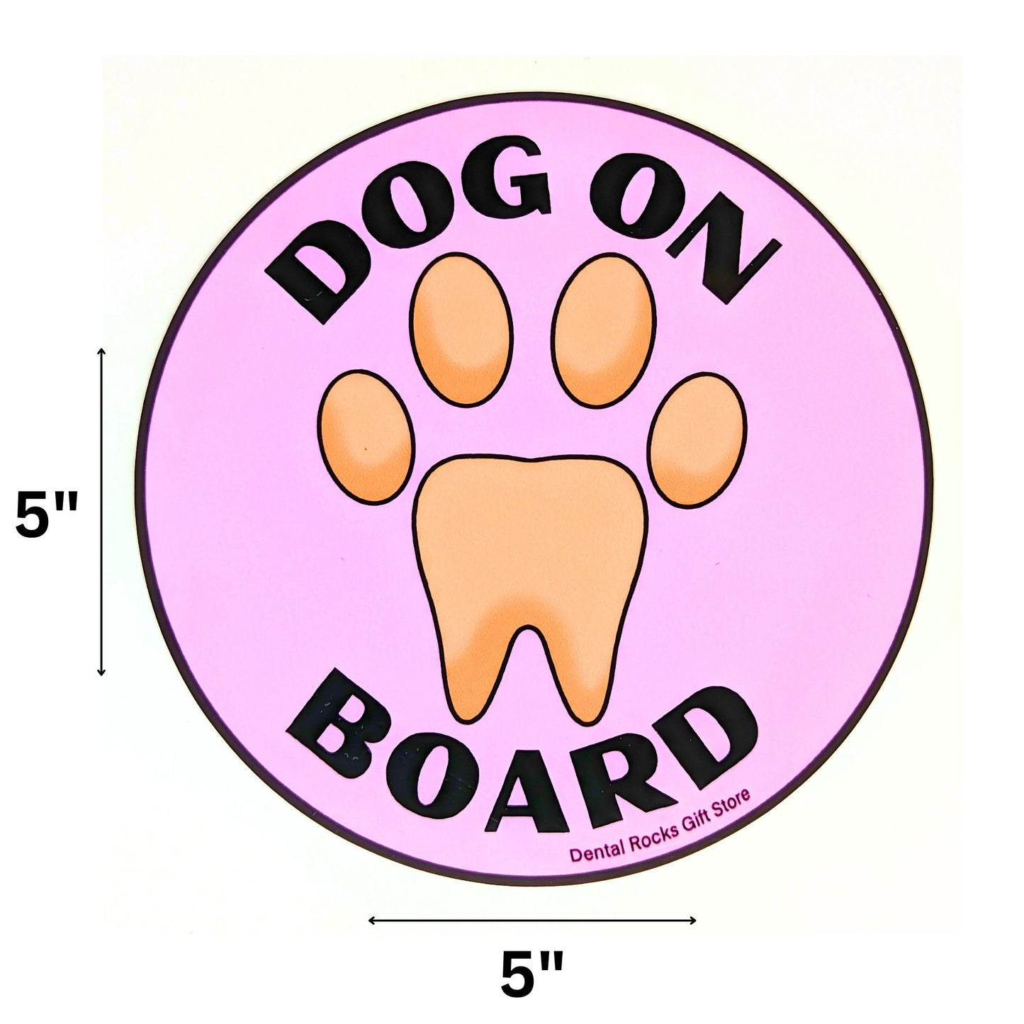 Dental Dog on Board Sticker, Funny Dental Bumper Decal, Dental Hygienist & Assistant Gift.