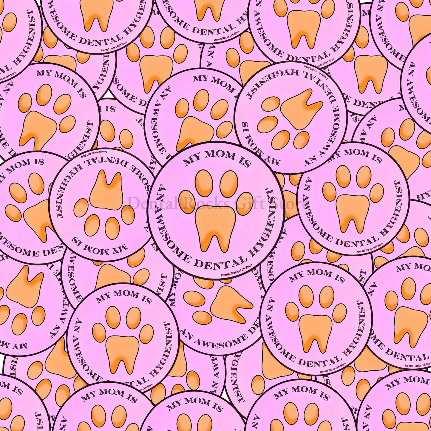 Awesome Mom Dental Hygienist Sticker | Tumbler Decal, Dental Student Gift, Hygienist Pet Sticker, Dental Office Gift Idea