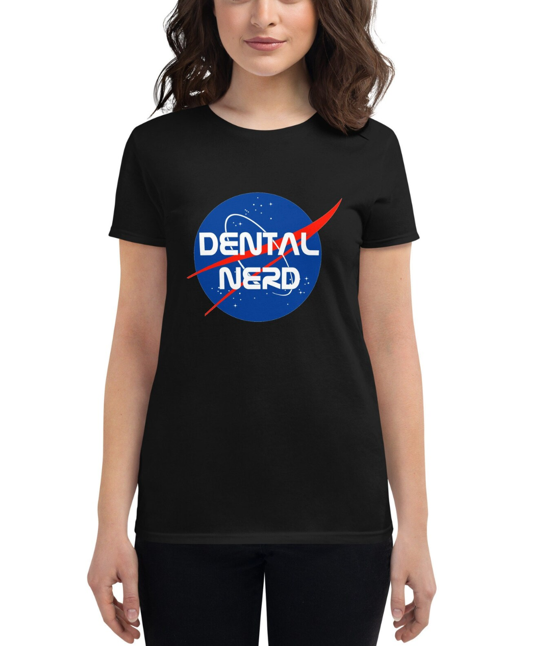 Dental Nerd Print Shirt | Dental Hygienist NASA Logo T-Shirt, Tooth-Inspired NASA T-Shirt for Dental Assistants, Astronaut Tooth Design, Dental Hygienist Astronaut Shirt for Christmas,