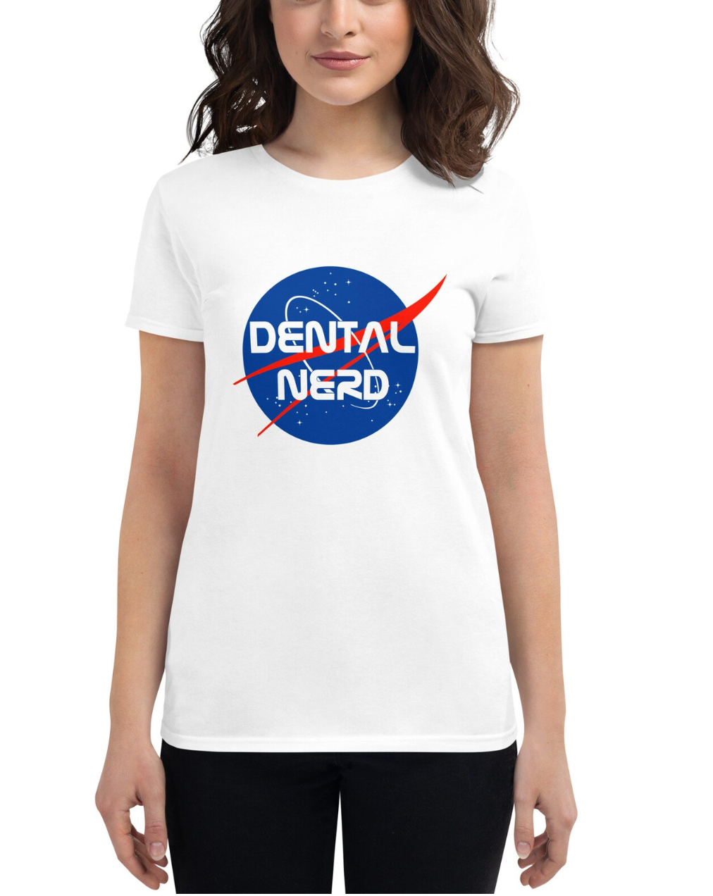 Dental Nerd Print Shirt | Dental Hygienist NASA Logo T-Shirt, Tooth-Inspired NASA T-Shirt for Dental Assistants, Astronaut Tooth Design, Dental Hygienist Astronaut Shirt for Christmas,