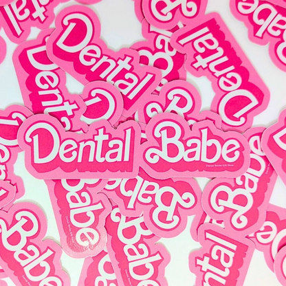 DENTAL BABE STICKER | Dental Sticker, Car Bumper, Laptop, Bottle, Tumbler, Cell Phone, Helmet, Dental Hygienist Gift, Dental Assistant