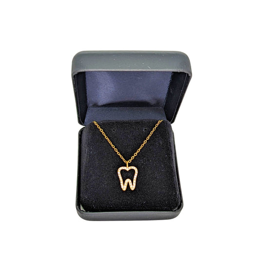 18K GOLD DENTAL HYGIENIST NECKLACE | Dental Assistant Necklace, Dental Gifts, Dentist Gift, Dental Student Graduation Gift, 18K Gold Plated Necklace