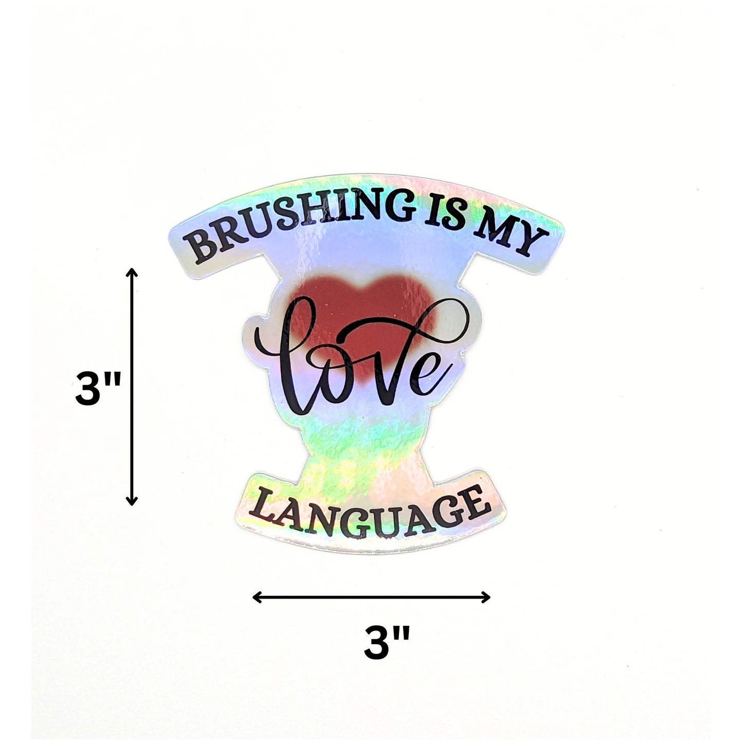 Dental Love Language Holographic Sticker | Holographic Dental Sticker, Dental Gifts, Dental Assistant, Dental Hygiene, Dentist, Tumbler Sticker, LaptopSticker