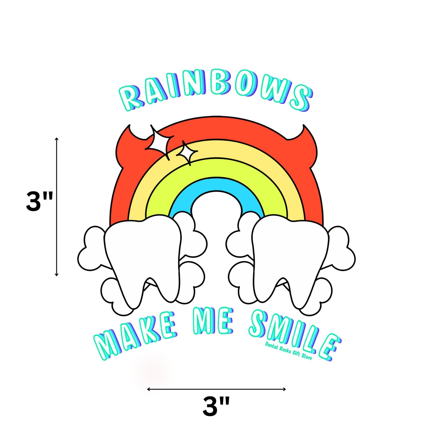 DENTAL RAINBOW DECAL | Dental Assistant Decal, Dental Hygienist Sticker, Dental Gifts, Decoration Sticker, Laptop Sticker, Dental Tumbler Sticker, Notebook decal