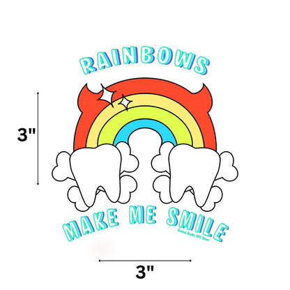 DENTAL RAINBOW DECAL | Dental Assistant Decal, Dental Hygienist Sticker, Dental Gifts, Decoration Sticker, Laptop Sticker, Dental Tumbler Sticker, Notebook decal