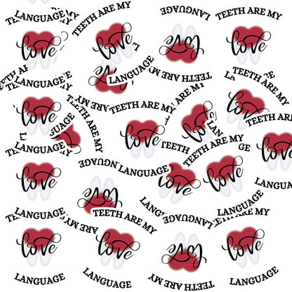 DENTAL LOVE LANGUAGE STICKER | Dental Sticker, Dental Gifts, Dental Assistant, Dental Hygiene, Dentist, Dental Nurse Sticker, Laptop Sticker