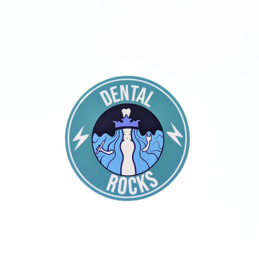 DENTAL ROCKER WOMAN STICKER | Dental Assistant Sticker, Dental Hygienist Sticker, Dental Gifts, Laptop Stickers, Dental Assistant Gift