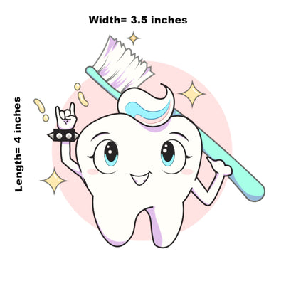 ADORABLE TOOTH DENTAL STICKERS | Adorable Dental Sticker, Dental Assistant Gift, Hygienist Gift, Dentist Gift, Dental GIfts, Graduation Cap Decoration, Tumbler Sticker