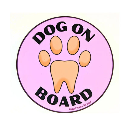 DENTAL STICKER DOG on Board Bumper Sticker | Dental Assistant Decal, Dental Hygienist Gift, Dental Dog Sticker, Dental Gift, DDS Gift, Dental Sticker