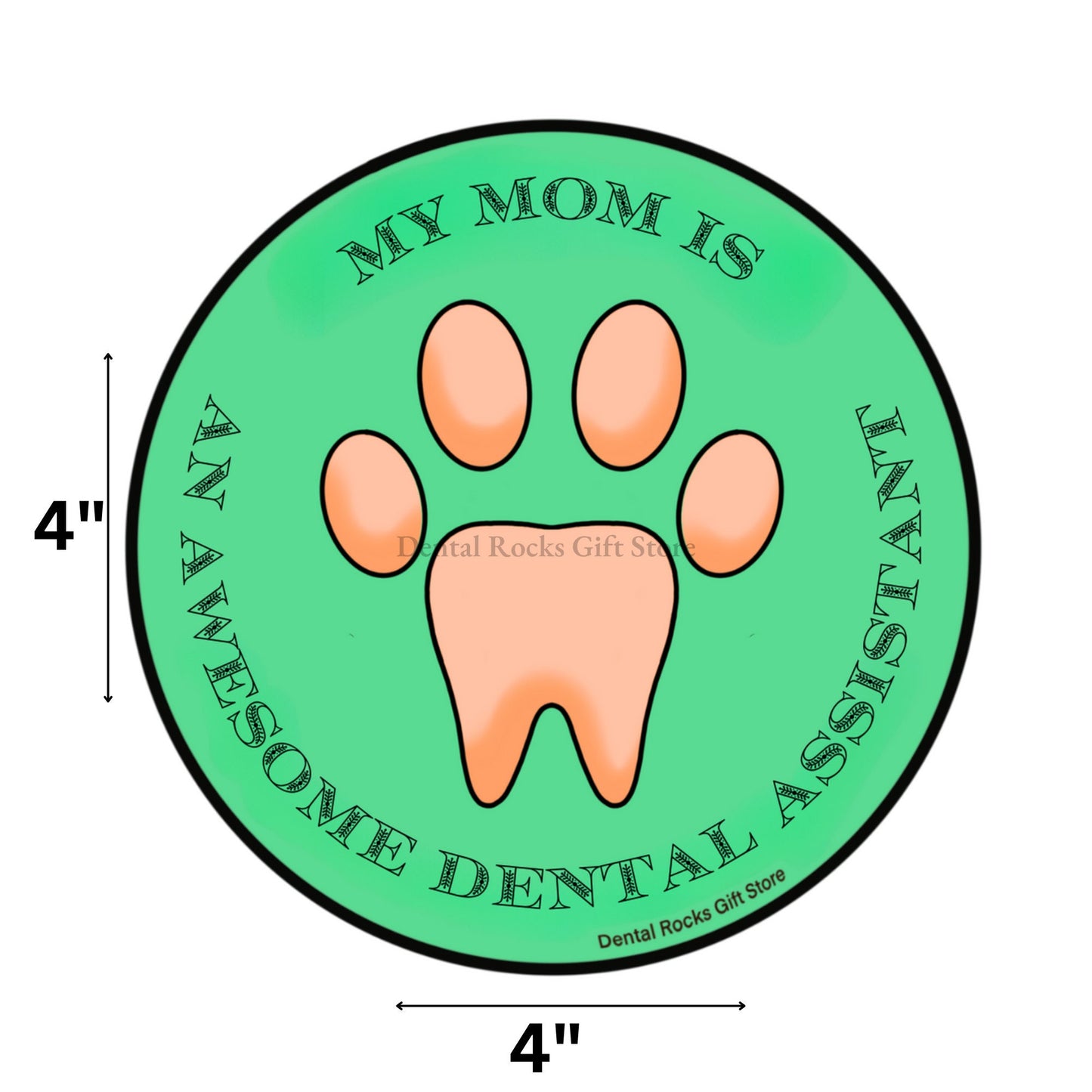 MOM DENTAL ASSISTANT STICKER | Dental Assistant Student, Car Bumper Decal, Dental Office Manager Gift, Dental Christmas Gift