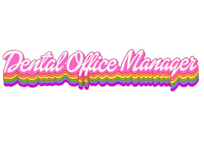 Dental Office Manager Decal | Dental Sticker, Car Bumper, Laptop, Bottle, Tumbler, Cell Phone, Helmet, Dental Gift, Dental Assistant Hygiene